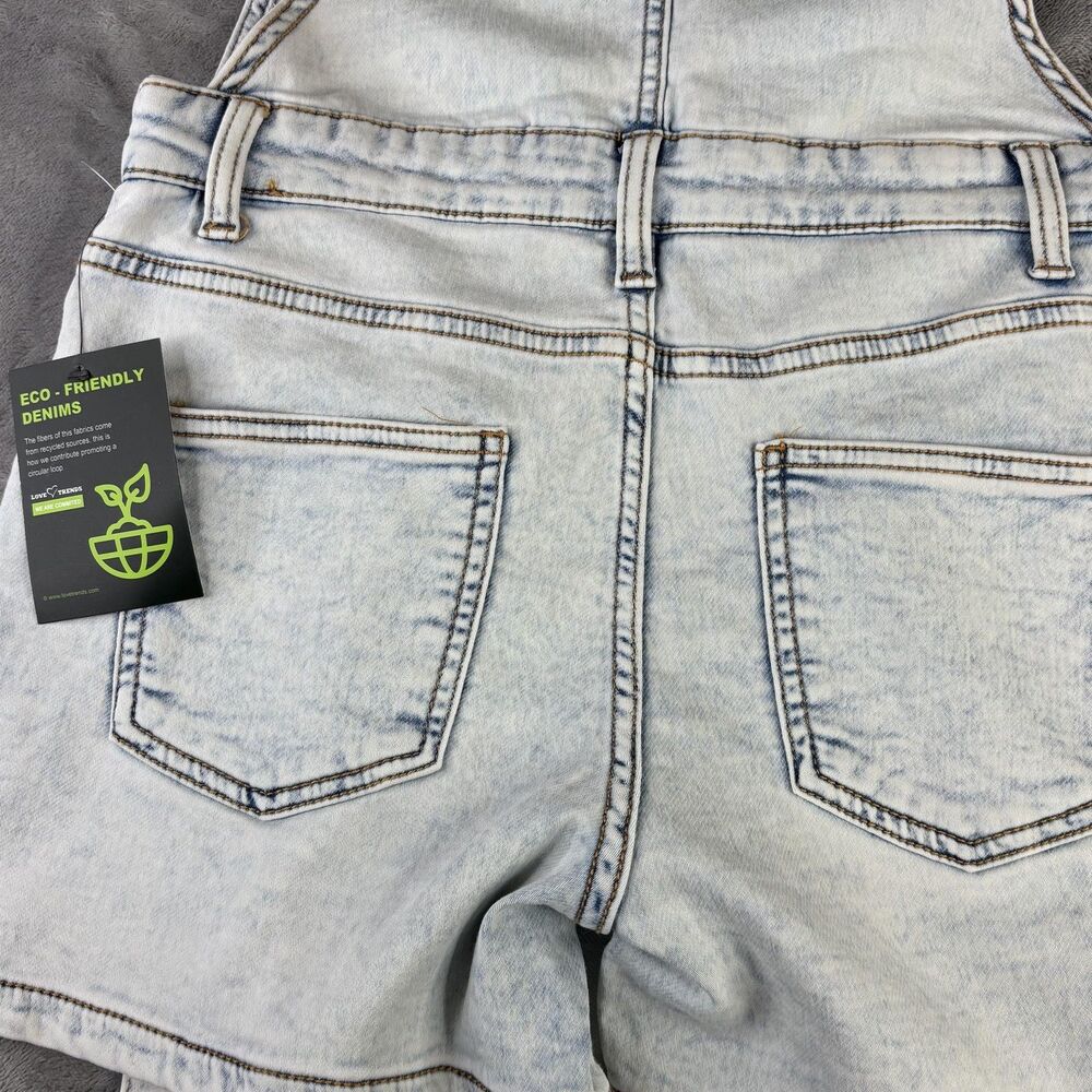 Love Trends‎ Skort Dungaree Womens Large Denim Overalls Shorts Eco-Friendly - Picture 14 of 16